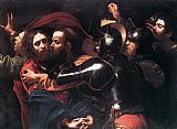 Caravaggio Famous Paintings - Taking of Christ